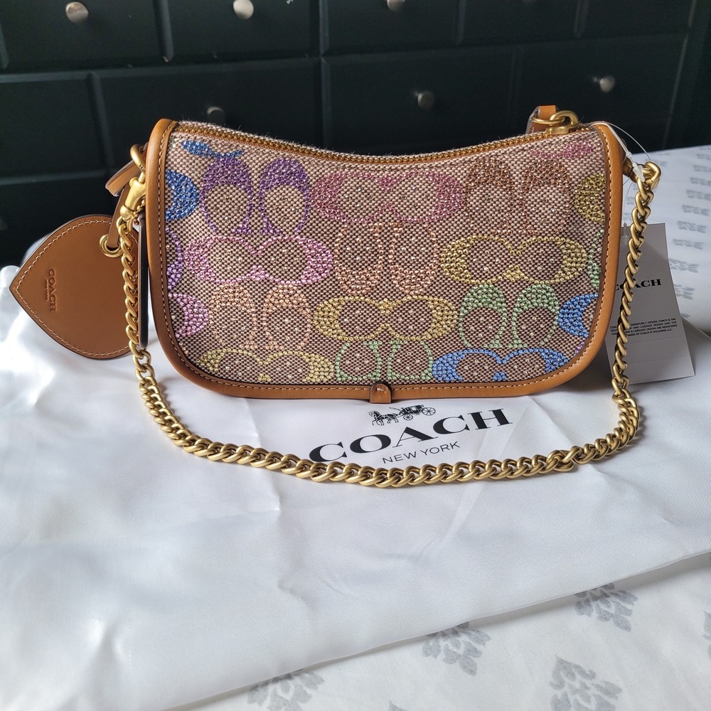 Coach Candy Rainbow Crystal Swinger Size 20 - Picture 2 of 14
